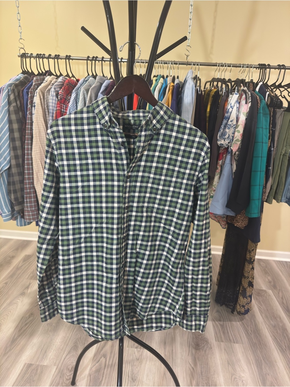 Men's Banana Republic Plaid Button-Down Shirt